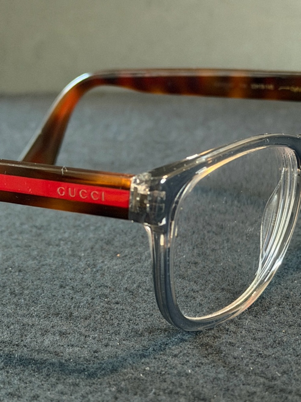 Gucci Clear Frame Glasses - Authentic Embossed - Picture 9 of 14